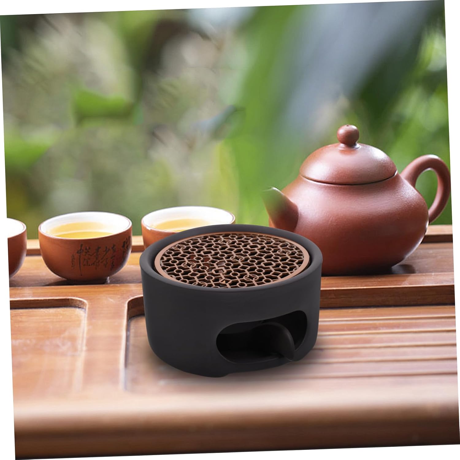 Vintage Stainless Steel Teapot Warmer Elegant Tea Light Base for Home Office Tea Houses Smooth Finish Lovers