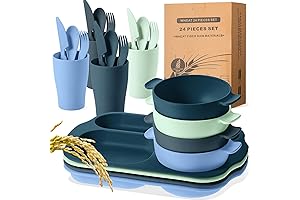 Unbreakable, Microwave and Dishwasher Safe 24-piece Toddlers Cutlery Set