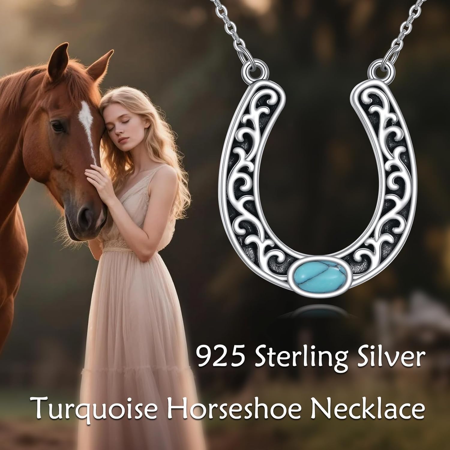 YAFEINI Horseshoe Necklace 925 Sterling Silver Horse Shoe Pendant Jewelry for Women Mom - Image 6