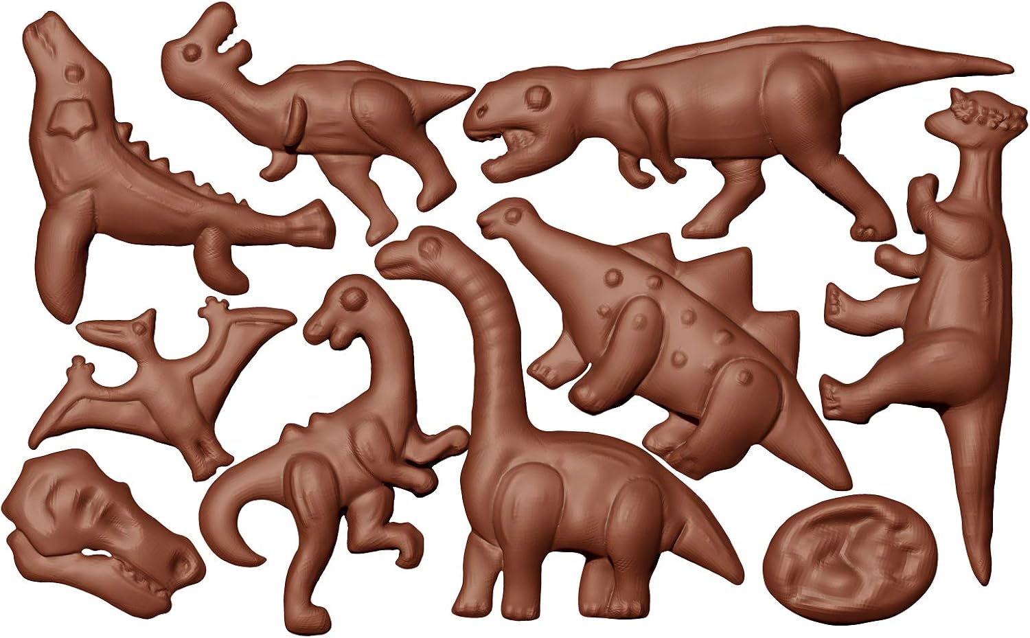 Dinosaur Silicone Gummy Mold - Mixed Patterns Chocolate Maker - Ice Tray Candy Mold