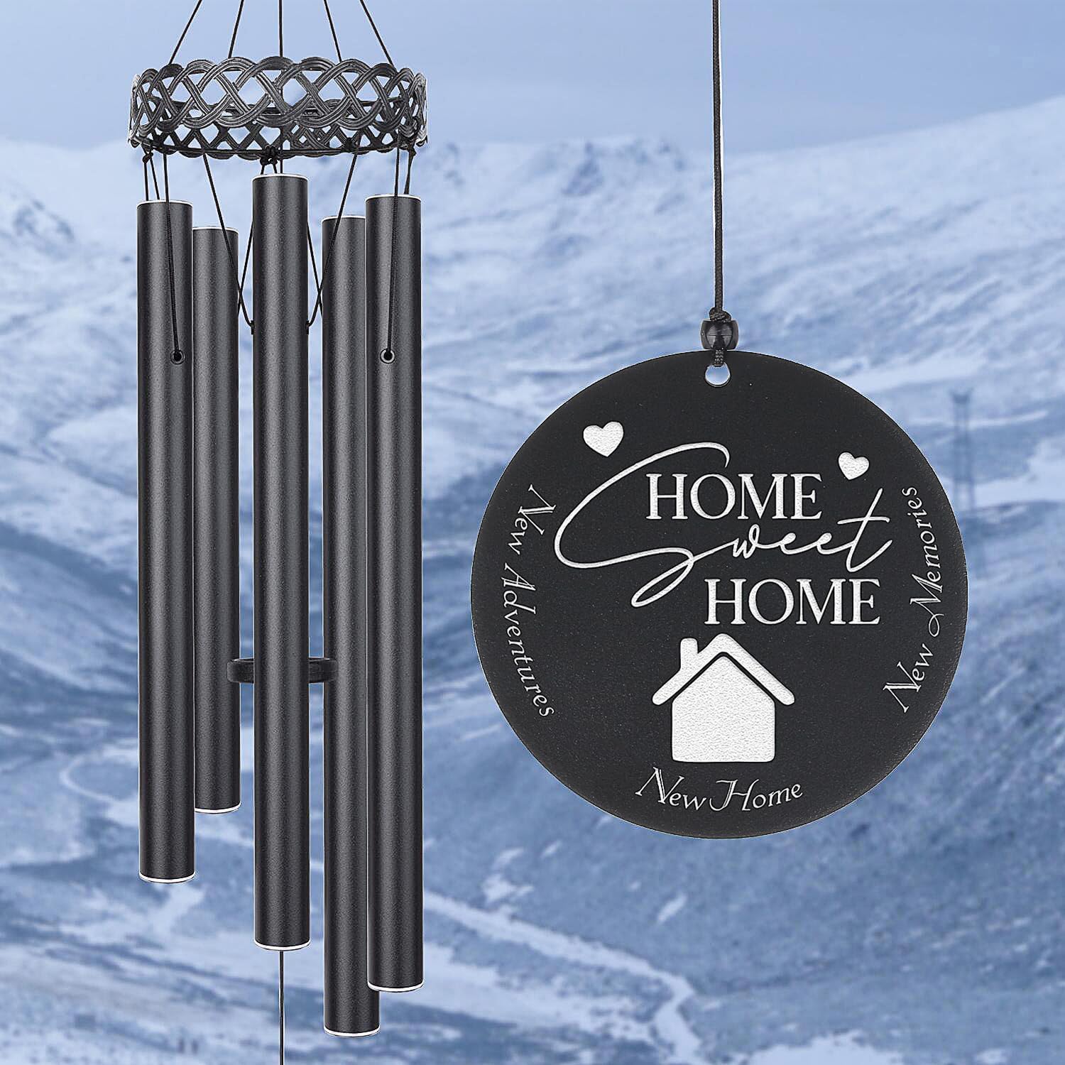 Housewarming Gift Wind Chime for New Home, House Wind Chime, House Warming for New Home, Present for New Home Decor Ornament, Christmas Home Gift, New Home New Adventure New Memories