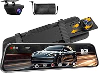 Vtopek T30-EU5 Tükör Menetrögzítő Kamera Szett - Dupla 1080P Felvétel, 10" IPS Érintőkijelző, 170°+140° Látószög, Éjjellátó, Tolatókamera 1
