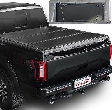 Low-Profile Flip Hard Tri Folding Tonneau Cover Truck Bed Fits 2009-2018 Dodge Ram 1500; 2019-2024 Classic Only | Fleetside 57" Bed 67"No Drilling,Anti-Theft Security|Low-Profile Hard Flip Fold|