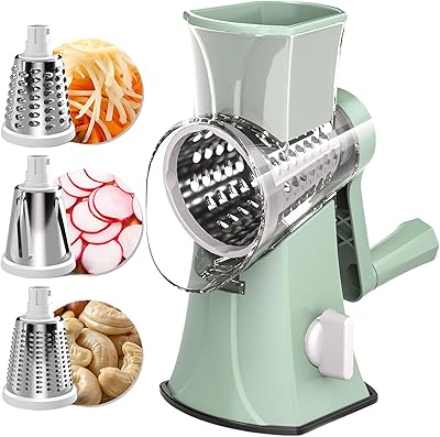 2025 多機能スライサー 千切り 野菜スライサー セット野菜カッター おろし器 サラダ にんじん キャベツ 氷を砕く 細切 厚さ調整 vegetable slicer chopper (グリーン)