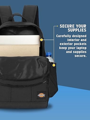 Miniatura 4 de Dickies Journeyman - Mochila con logotipo clásico, resistente al agua, casual, para viajes y trabajo, se adapta a cuadernos de 15.6 pulgadas (negro)