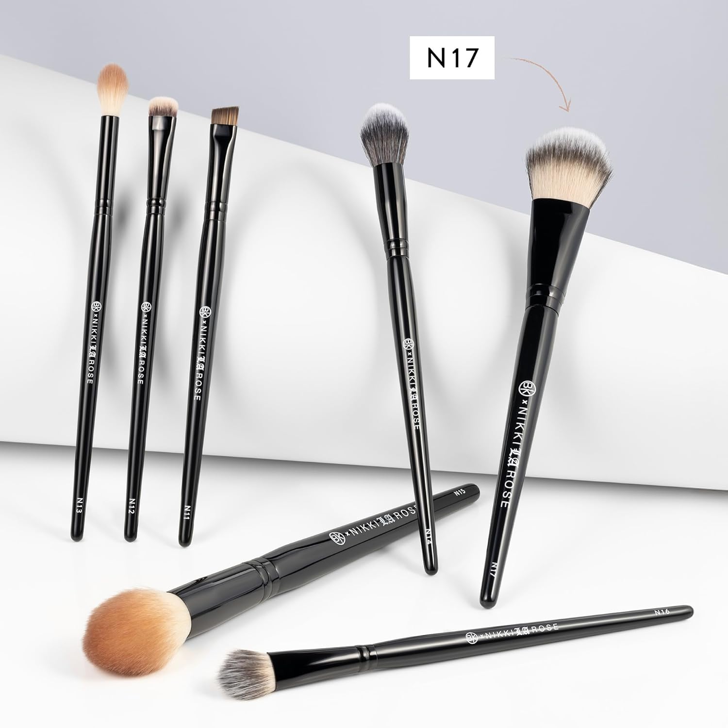 BK BEAUTY - NIKKI LA ROSE N17 MULTI-PRO FACE BRUSH – Dual-Sided Paddle Brush for Face Application, Liquid, Powder Blending - Bronzer, Contour, Blush, Foundation - Image 7