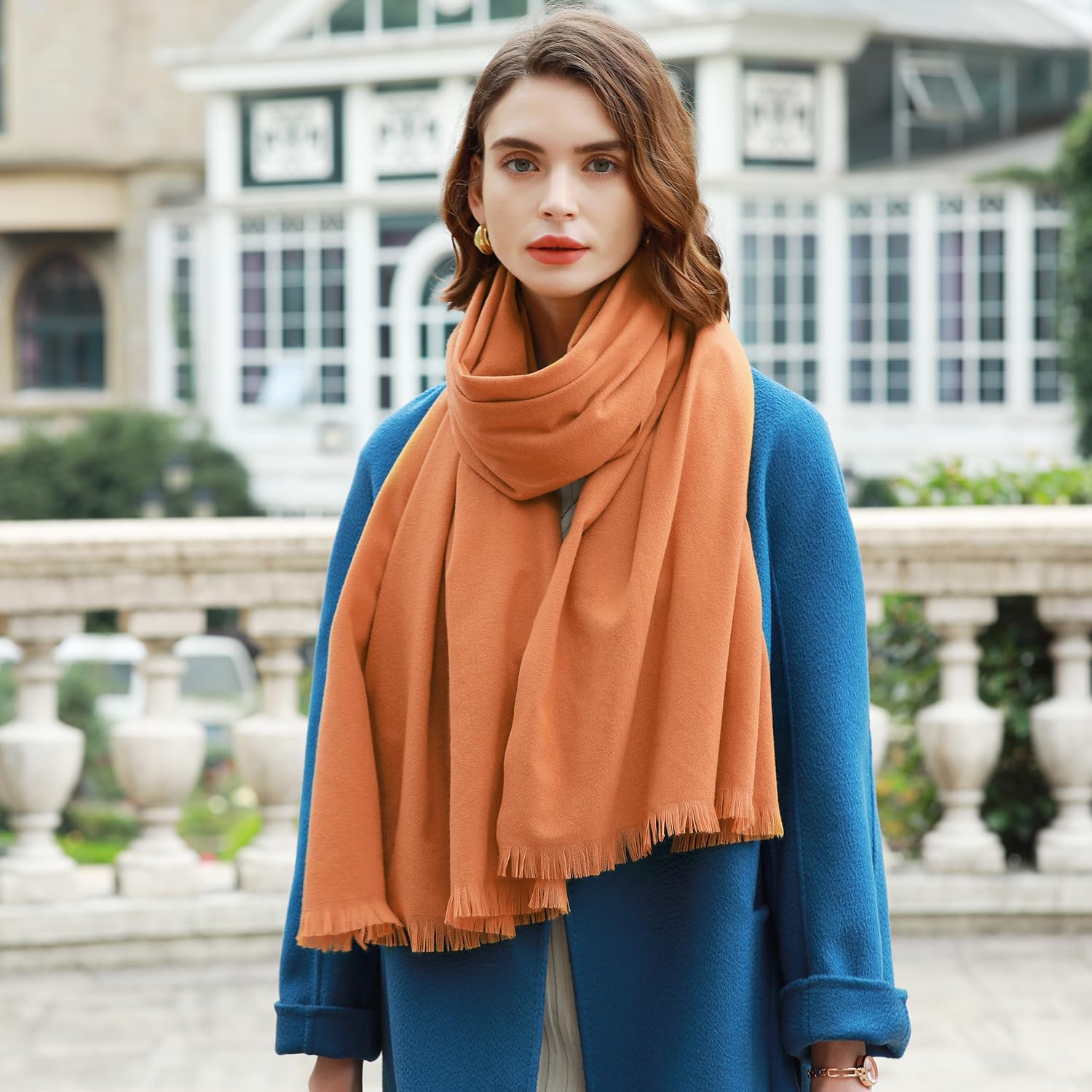 RIIQIICHY Scarfs for Women Pashmina Shawl Wraps for Evening Dresses Women Scarf for Wedding Large Winter Scarves - Image 2