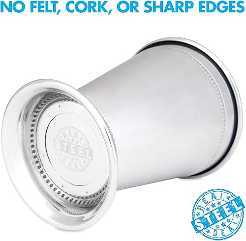 Miniatura 7 de Mint Julep Cups vasos de acero inoxidable, juego de 4, vasos de cóctel de metal de 12 onzas, suministros para fiestas (4)