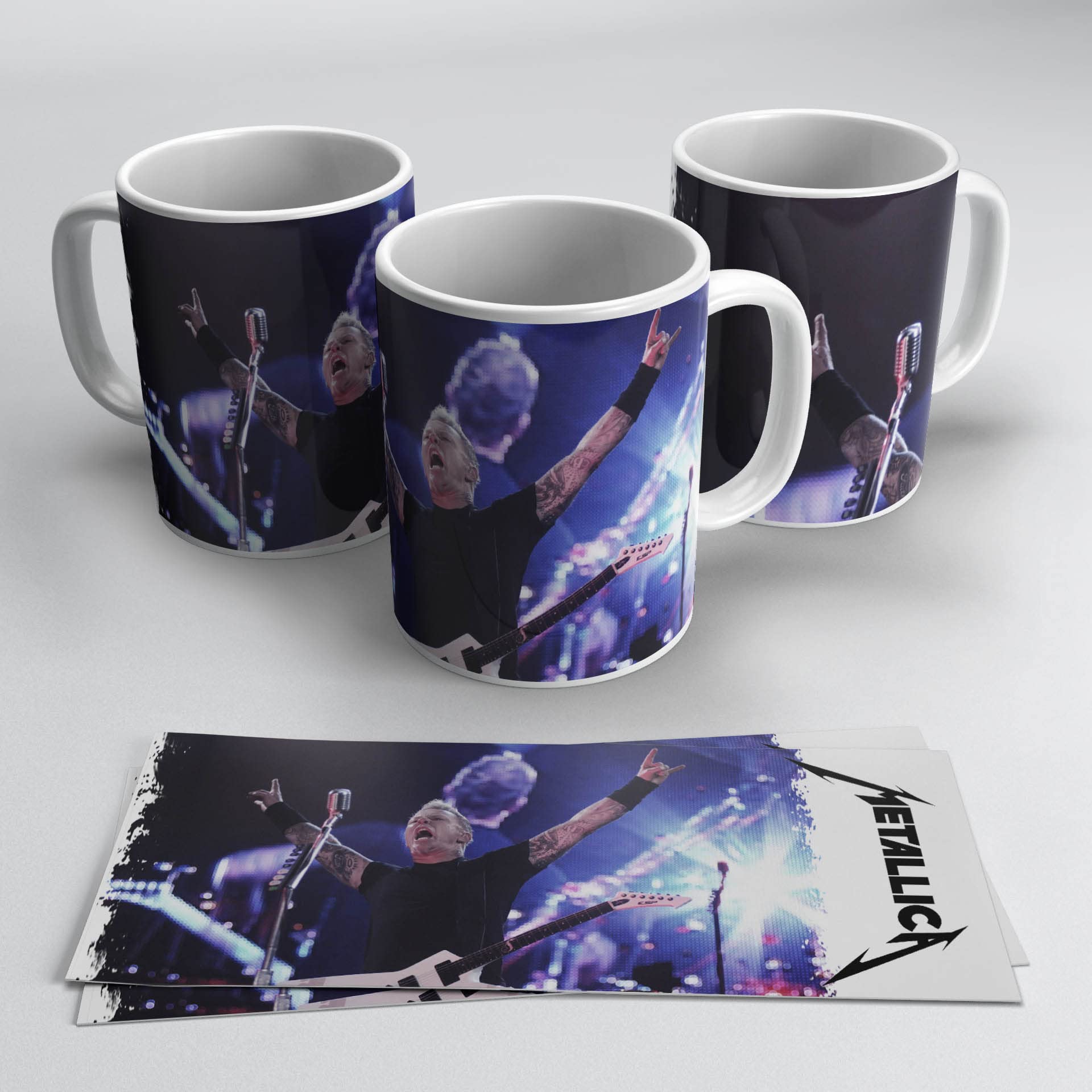 Tazas café logos bandas heavy