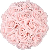Vista 16 de 25 piezas Flores Artificiales, Rosas de Espuma Artificiales de Tacto Real Decoración Bricolaje para Boda Dama de Honor Ramo Nupcial Centros de Mesa