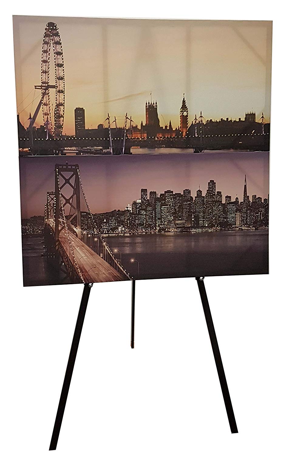 Metal Greco A0 Easel 160 CM Greco Tripod Easel A1 Display Easels Picture Holder Stand 160 CM (Black)