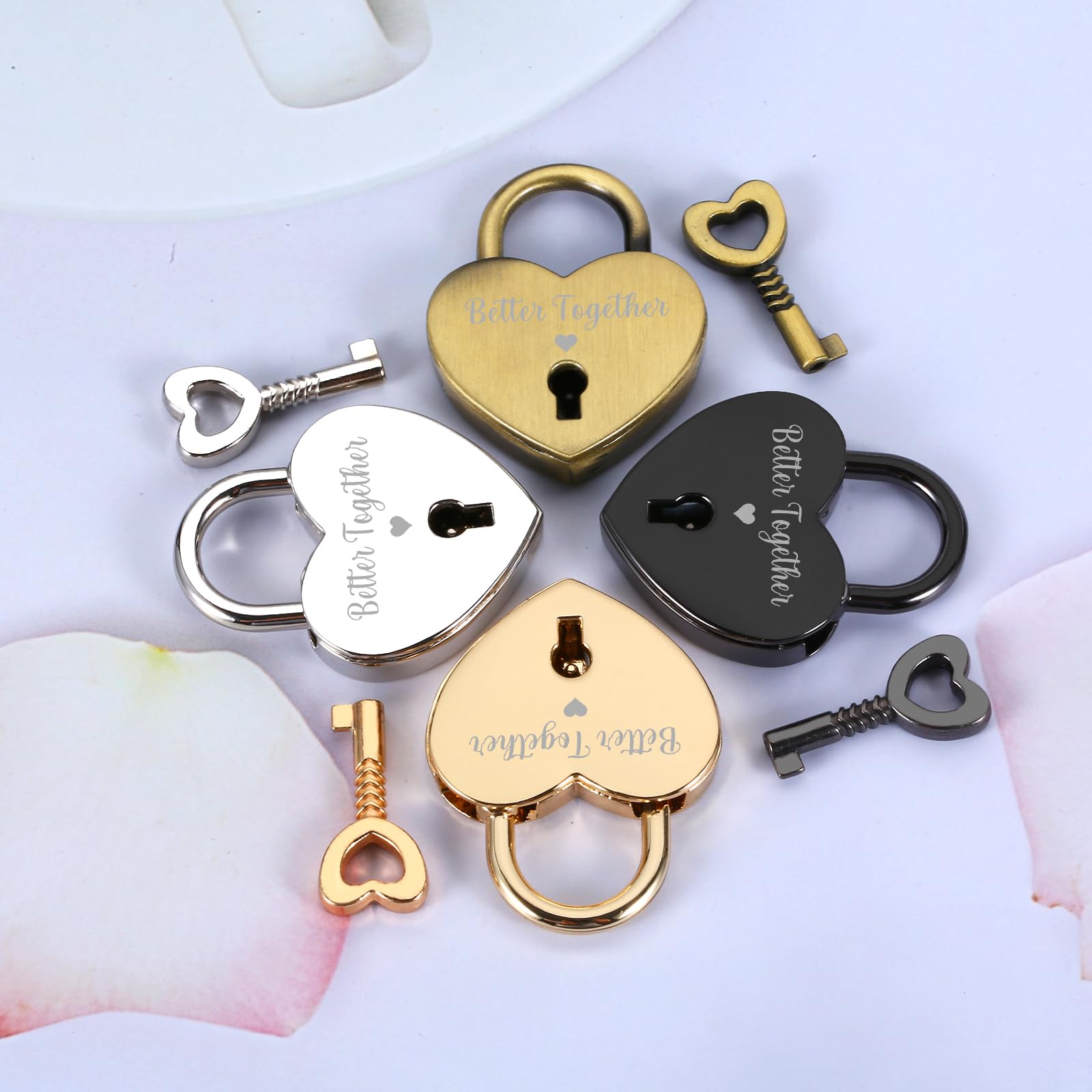 Personalized Love Lock with Key Pinky Promise Custom Heart Lock