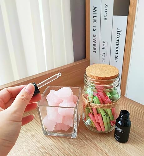 Miniatura 7 de Luckeeper Cristales en bruto a granel de 0.5 libras de cuarzo rosa crudo, piedras curativas para pulir, envolver con alambre, Wicca Reiki