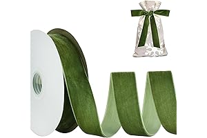 TONIFUL Sage Moss Green Velvet Ribbon