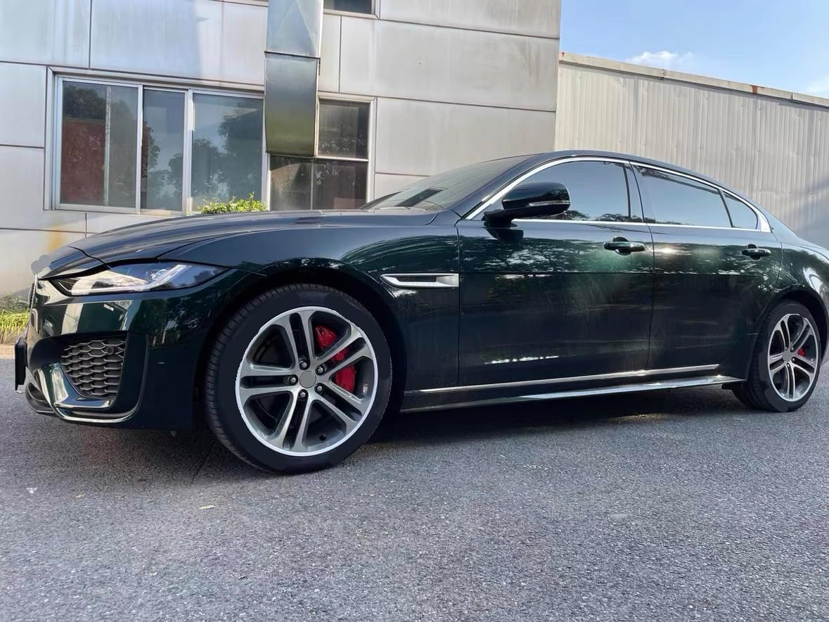 4pcs Compatible with Jaguar F-PACE/E-PACE/I-PACE/F-TYPE/XF Red Customed Aluminum Alloy Caliper Covers Powder-Coated