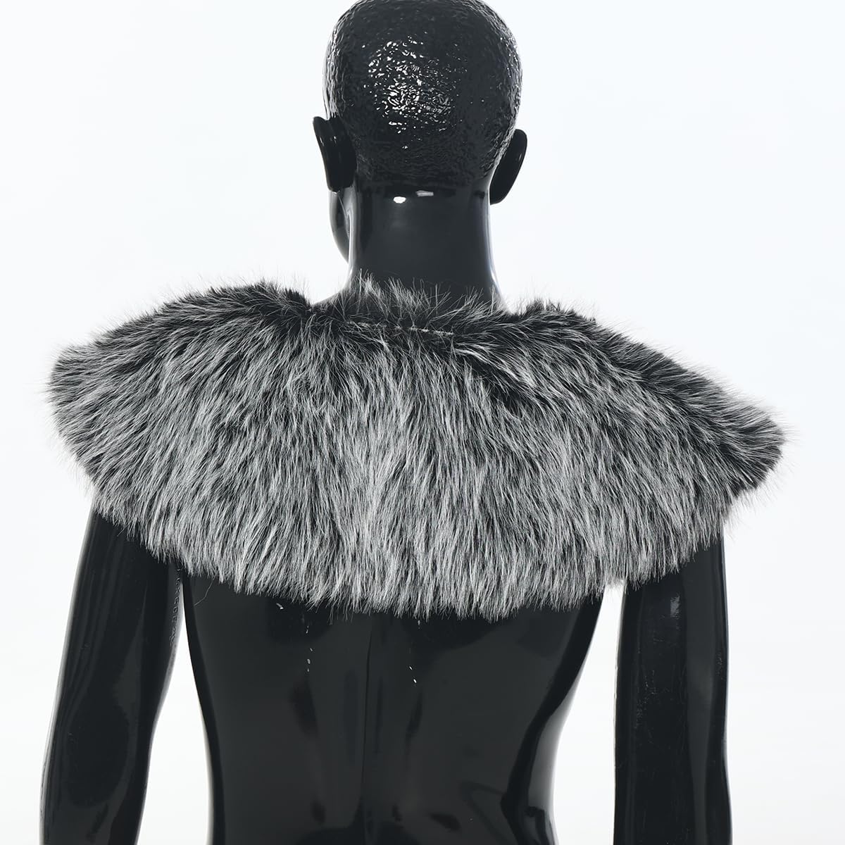 Mens Viking Faux Fur Cape Shawl Warrior Cloak Halloween Cosplay Costume Medieval Renaissance Shawl