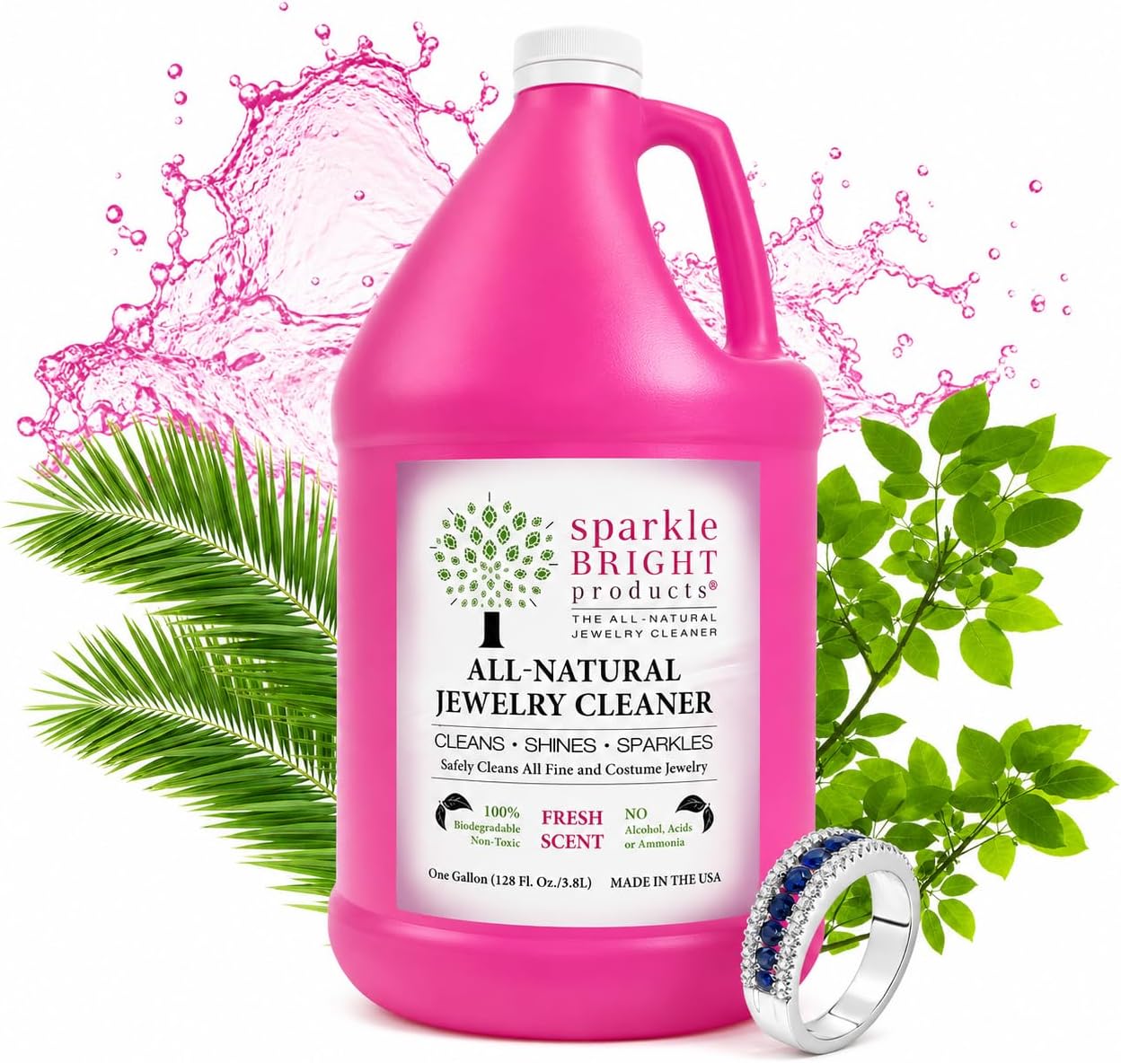 Sparkle Bright Jewelry Cleaner - Jewelry Cleaning Solution, 4oz. Jar