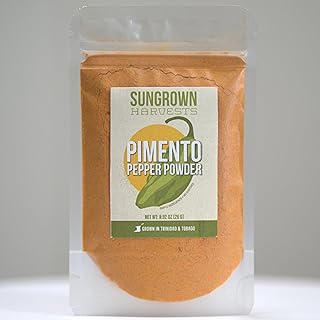 Freeze-Dried Pimento Pepper Powder (Caribbean Seasoning Pepper/Ají Dulce) – Non-Spicy Gourmet Seasoning from Trinidad for Marinades, Stews & Meats (26g)