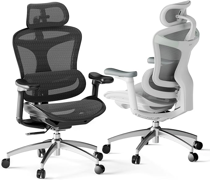 SIHOO Doro C300 Ergonomic Office Chair with Ultra Soft 3D Armrests, Dynamic Lumbar Support for Home Office Chair, Adjustable Backrest Desk Chair, Swivel Big and Tall Office Chair, Computer Chair Black