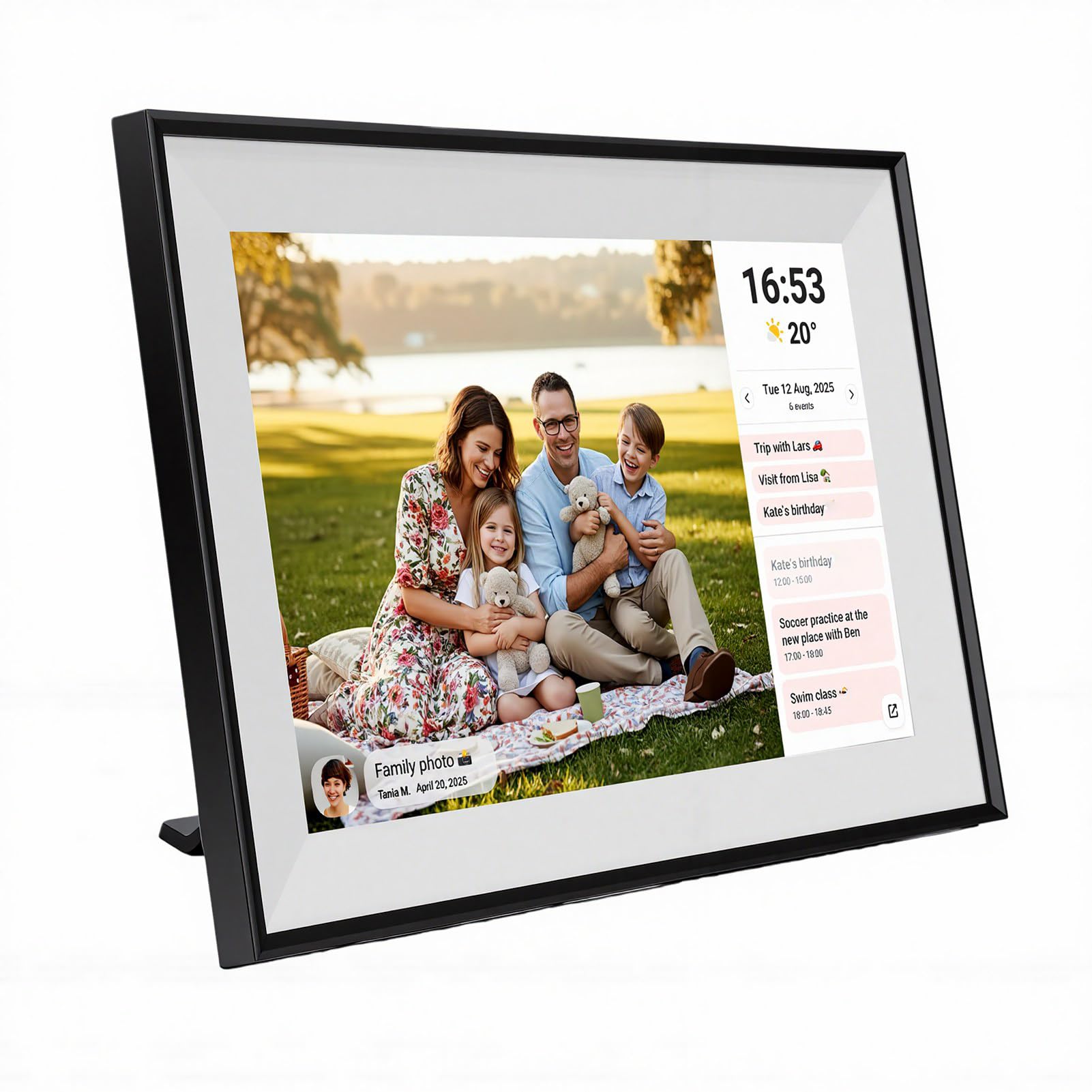 Agenda Familiare con Calendario Intelligente da 10,1", con Cornice Fotografica WiFi
