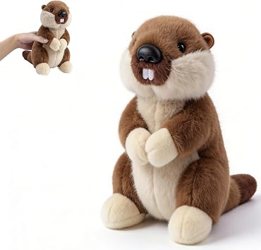 Freetoes Screaming Groundhog Plush Toy,Funny Groundhog Stuffed Animal Desk Toy,Makes Fun Screaming Groundhogs Sounds,Funny Gag Gifts for Men Women,Pranks Stuff for Adults,Prank Noise Maker