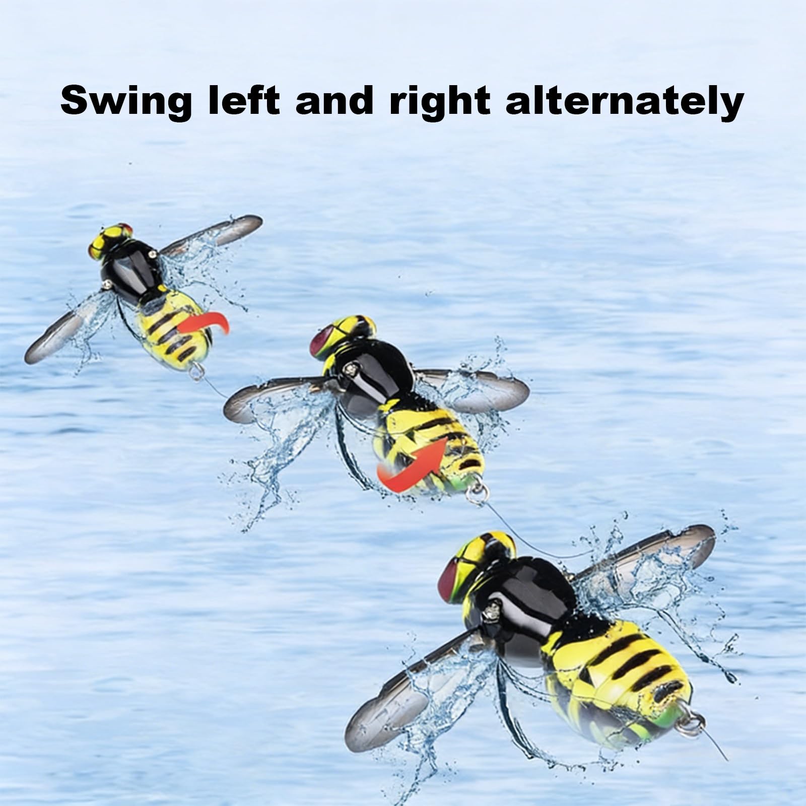 Esche Biomimetiche for Vespe, Esche Artificiali Galleggianti, Adatte for La Pesca di Spigole, Carpe e Lucioperca