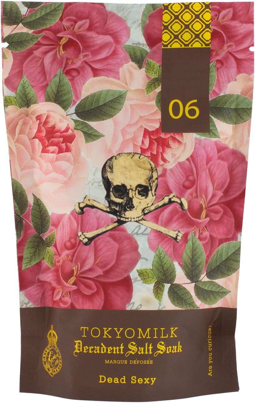 TokyoMilk Dead Sexy Salt Soak, 10oz., 283 g – Deep Vanilla, Exotic Wood, White Orchid, Ebony – Bathtub Accessories, Bath Salts for Women, Bath Products, Scented Luxury Bath Salts