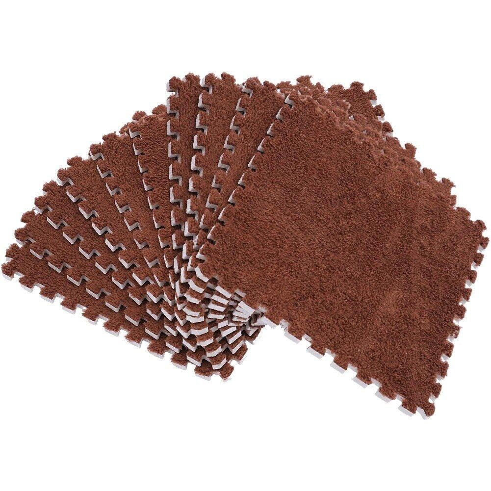 Tapis de sol en mousse puzzle contre le carrelage froid - Dalles en peluche chambre