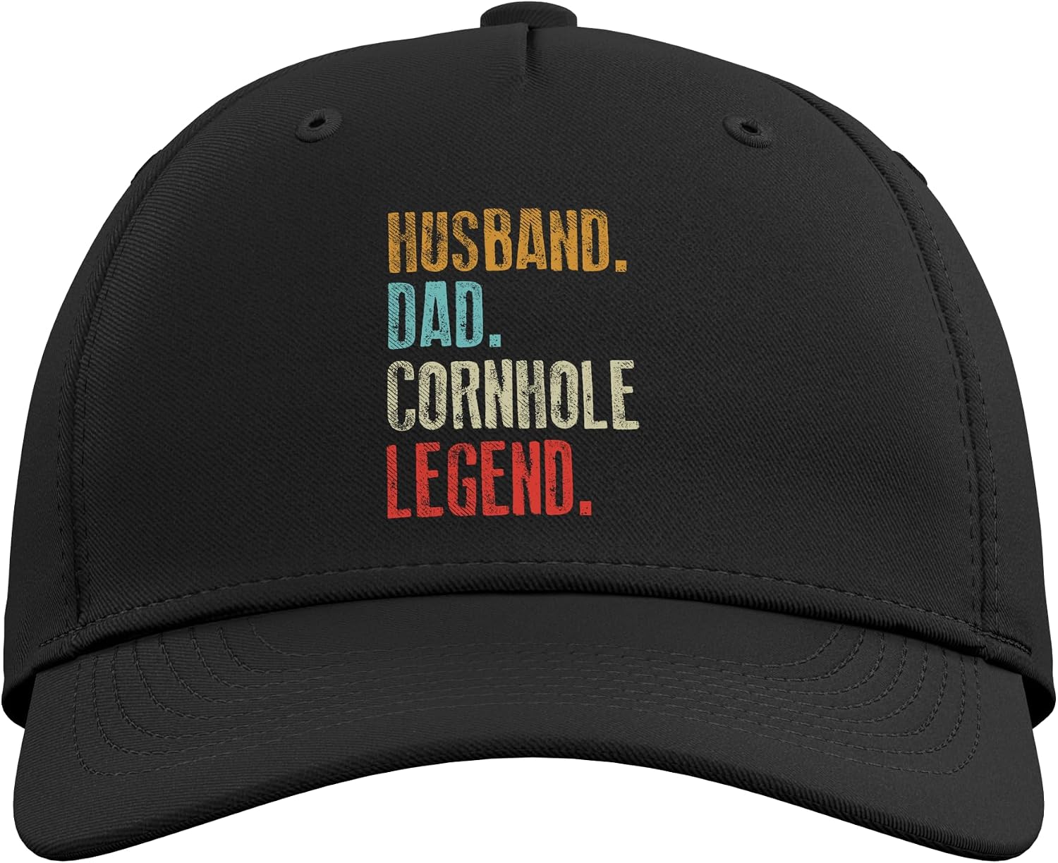 Husband Dad Cornhole Legend Funny Corn Hole King Men Gift Adjustable Baseball Hat image 2