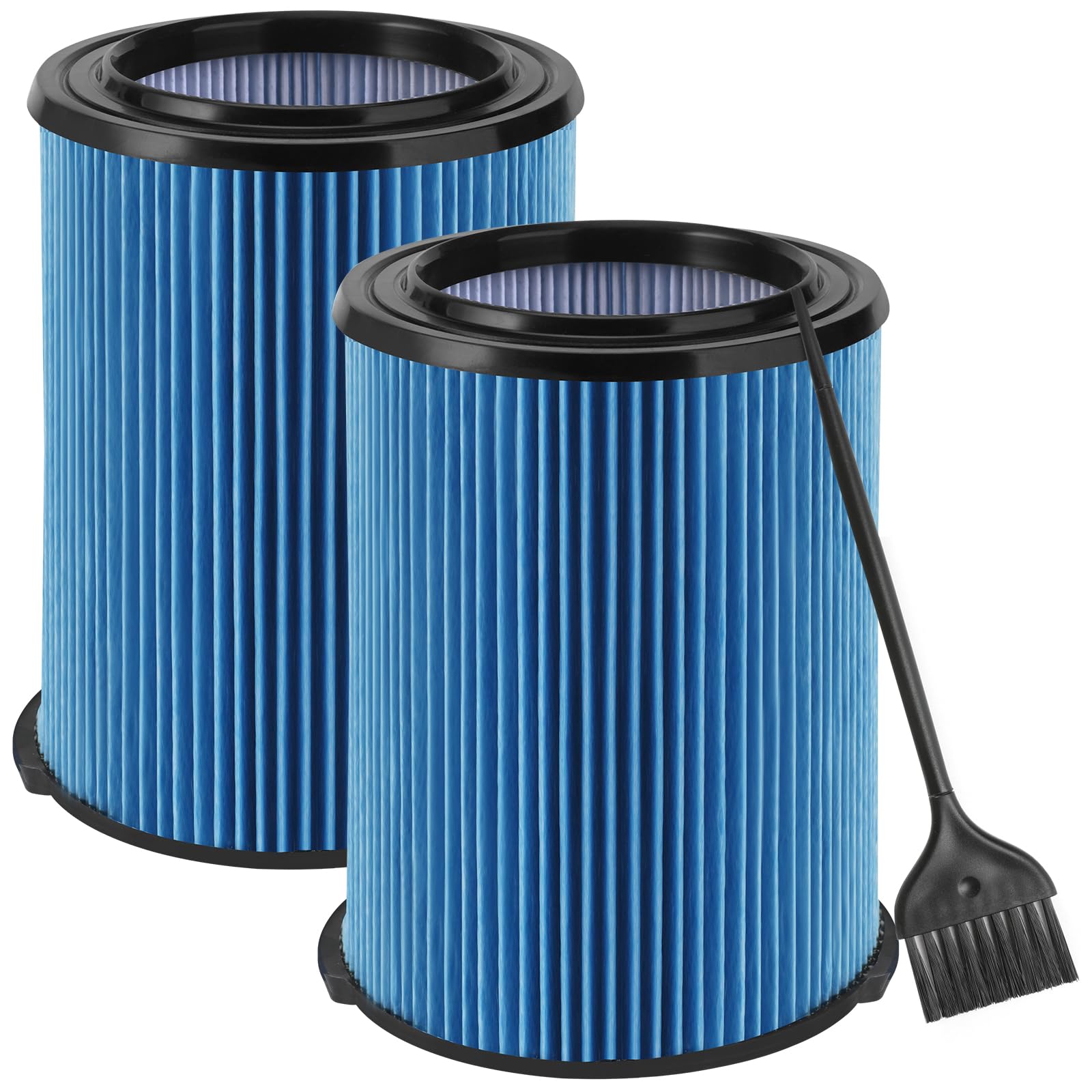 2 Stück VF5000 Filter Für Ridgid Nass-/Trockensauger – 3-lagiger Faltenfilter, Kompatibel Mit WD1450, WD0970 Uvm.