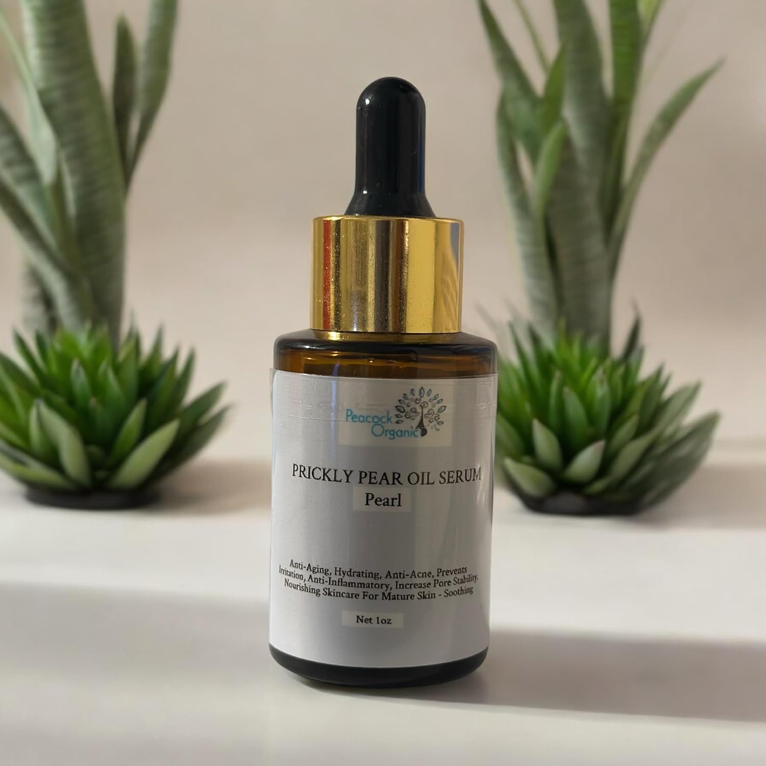 Prickly Pear Seed Oil for Face – Vitamin E & K Anti-Aging Serum for Dark Circles, Wrinkles & Dry Skin – Hydrating, Brightening Facial Oil for All Skin Types - 1 oz