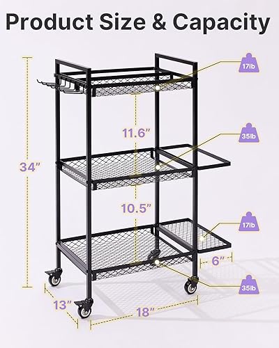 Miniatura 5 de YOTTOY Estante de almacenamiento de gimnasio de 3 niveles para gimnasio en casa, estante de pesas multifuncional, soporte para mancuernas, soporte