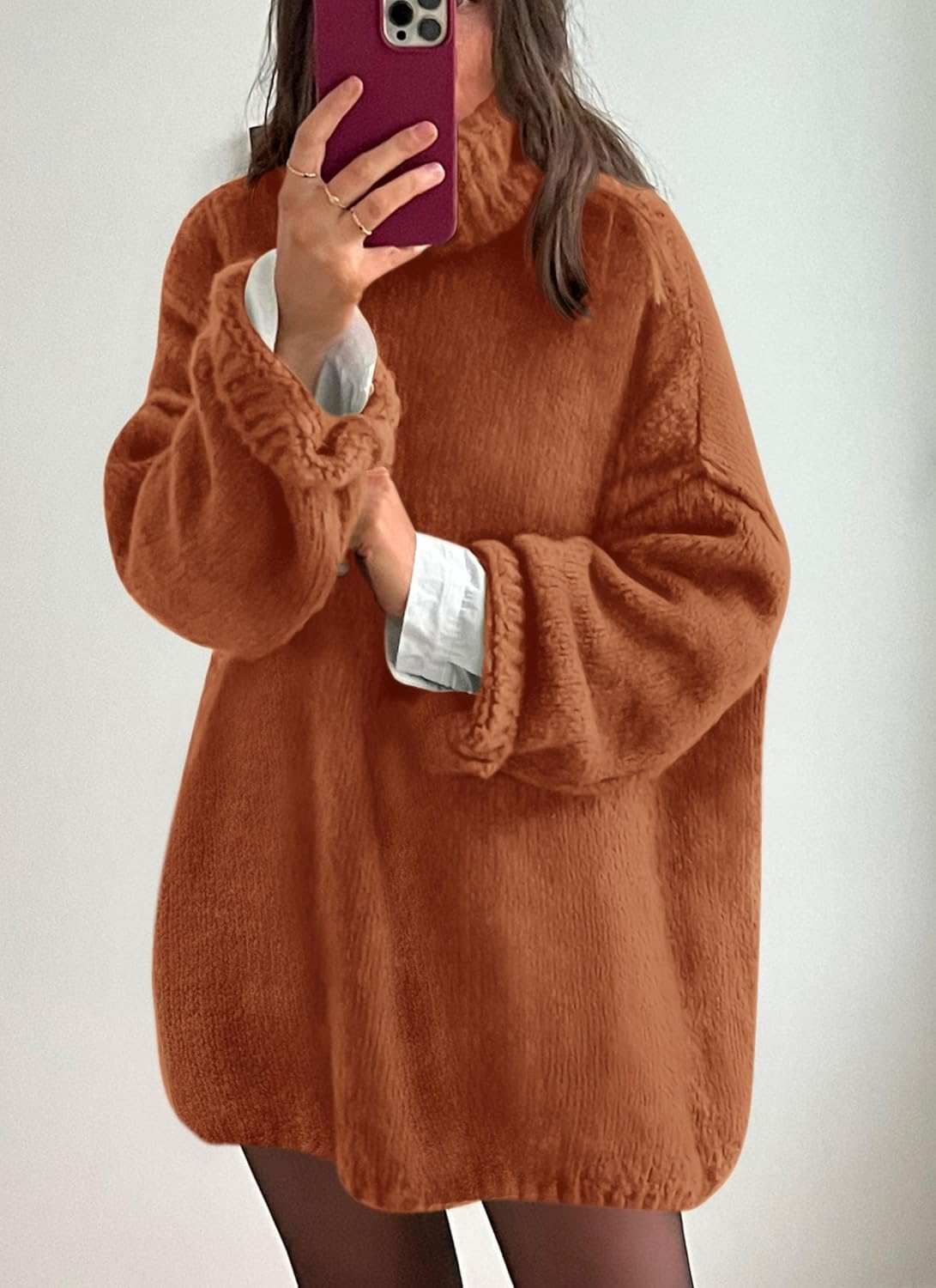 PRETTYGARDEN Oversized Sweaters for Women Chunky Turtleneck Sweater Fall Fashion Clothes Long Sleeve Tops Winter Clothing - Image 3