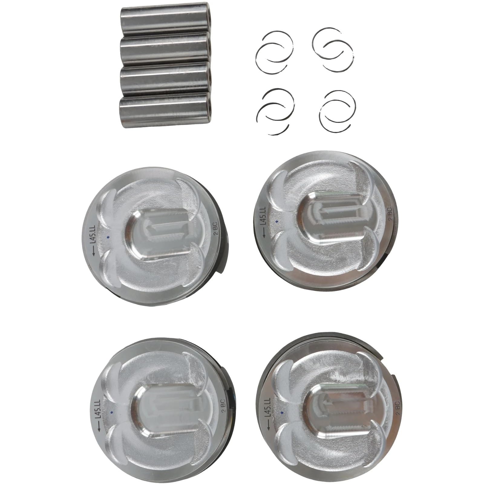 Lot de 4 segments de piston moteur AG9Z-6108-L Compatible pour Land Rover Discovery Range Rover Ford 2.0T/VOLVO Jaguar Pièces détachées auto