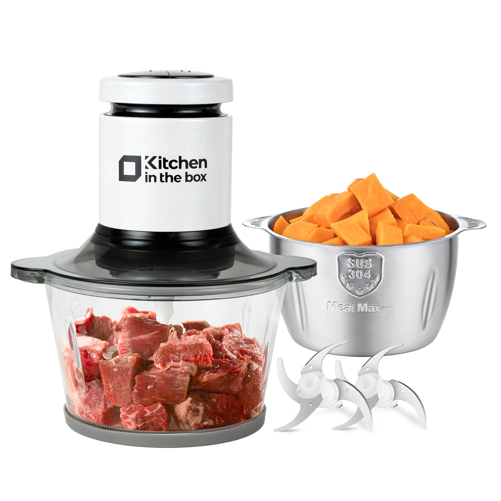 Amazon.co.jp: Kitchen in the box フードプロセッサー2L大容量 2種類