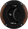 XIKAR XO Double Guillotine Cigar Cutter, Black Dual Stainless Steel Blades, 64 Ring Gauge, Round Aluminum Body, Precision Cigar Cutting, Spring-Loaded Release, Premium Cutter for Cigar Aficionados