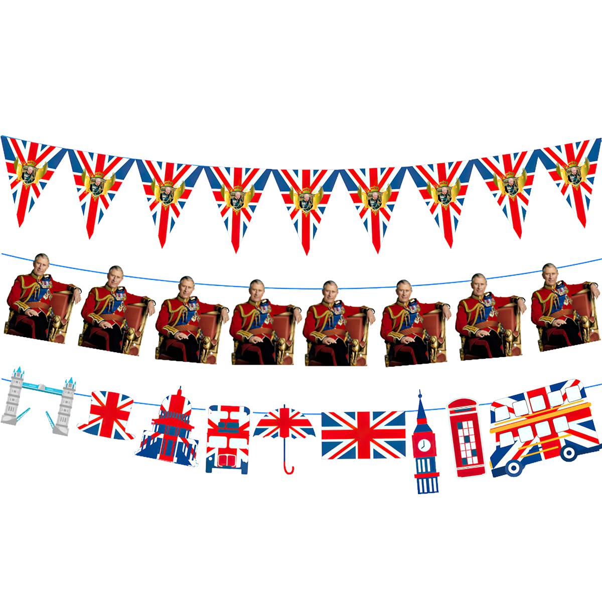 King Coronation Banner Decorations, King Charles III Union Jack