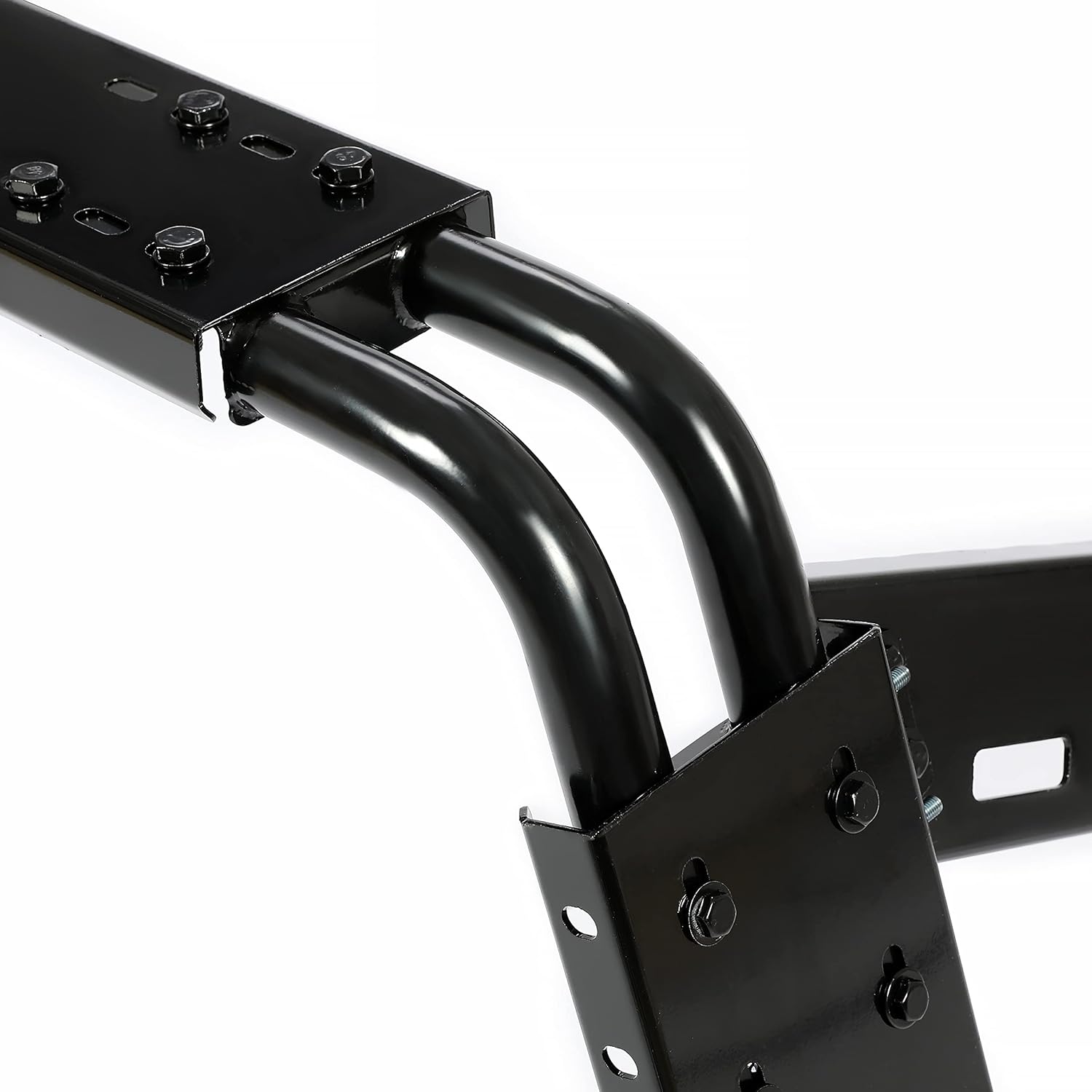 KUAFU Adjustable Roll Bar Chase Rack Compatible with Full Size Trucks04-24 F150 F-150|07-18 Silverado Sierra 1500|07-24 Tundra|04-24 Titan|19-24 Ram 1500 Sports Bar Cargo Rack Black Steel