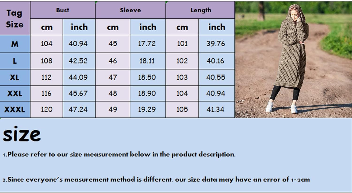 レディース秋と冬の暖かい無地ロング ニット セーター フード付きカーディ ジャケット コート レディース タートルネック