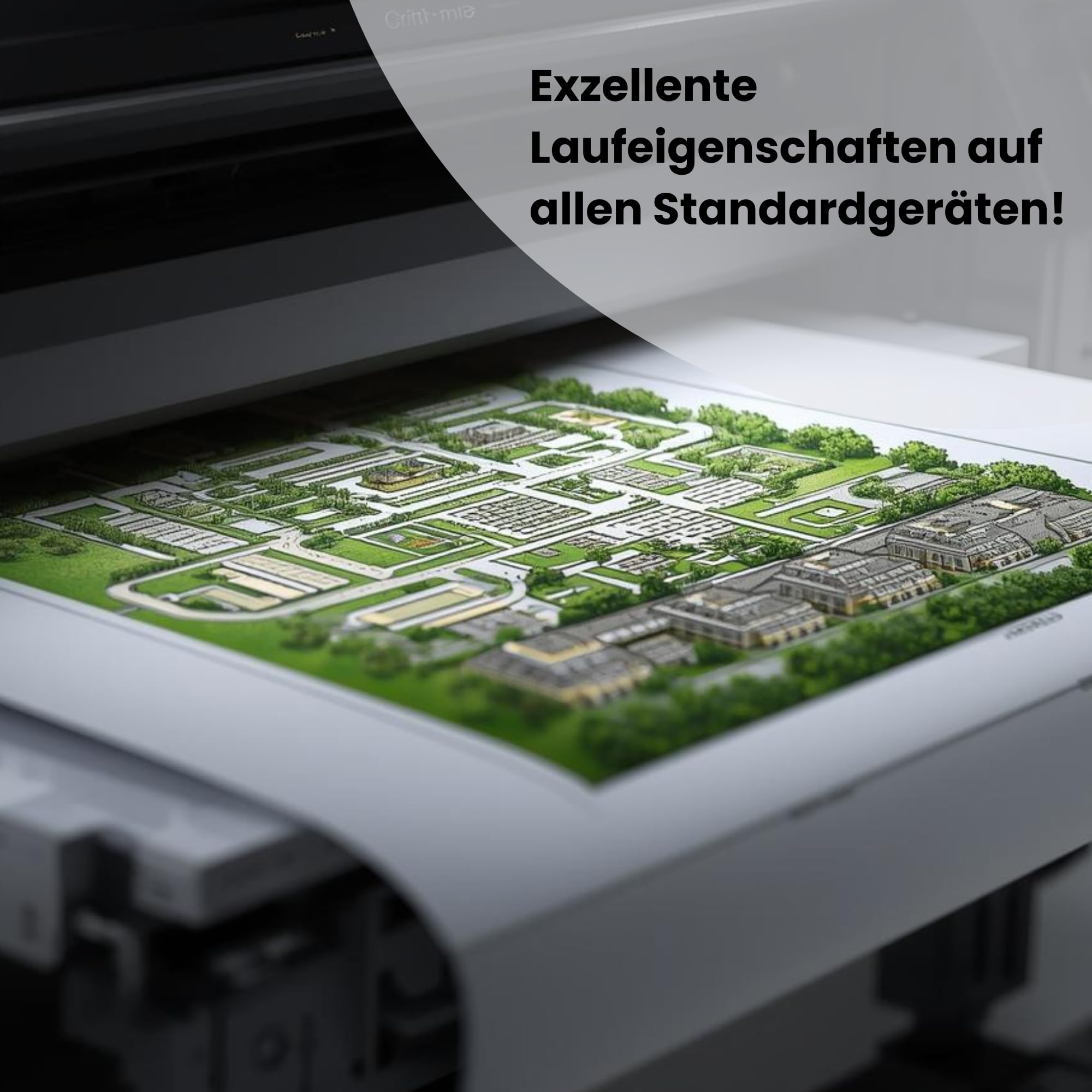 Carta per plotter 90 g/m² 100% riciclata 610 mm × 45 m manicotto 50 mm non rivestita per CAD e disegni tecnici