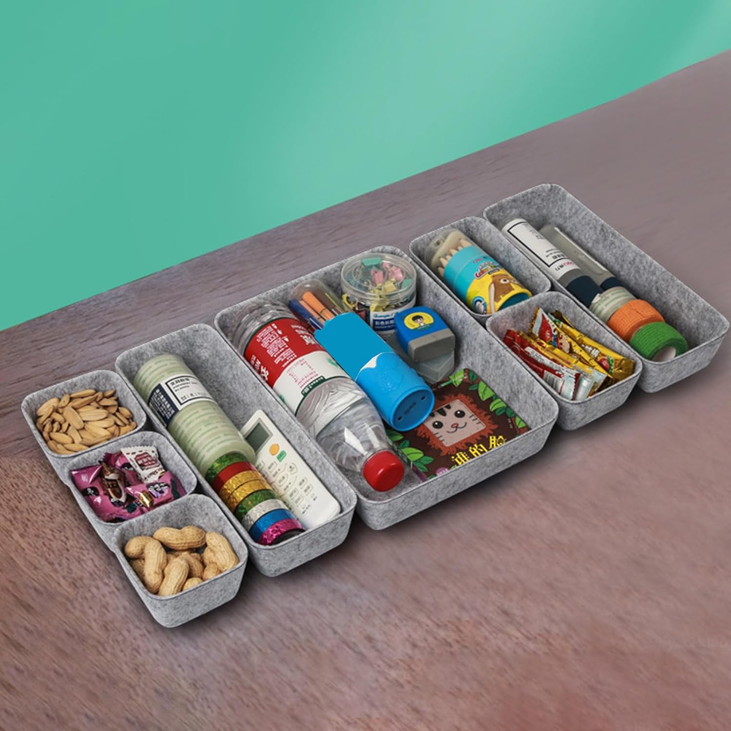 Multipurpose Felt Compartmentalized Storage Componentized Jewelry Organizers for Home Offices and Boutiques Use Home Jewelry Storage Holder