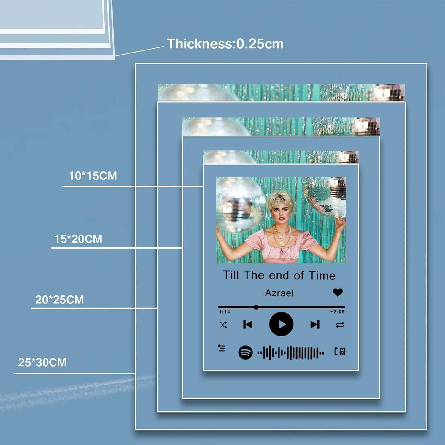 カスタムアクリルアルバムカバー/ソングアルバムカバー/アクリルアルバムプラーク/パーソナライズカスタム写真フレームアクリルアルバムカ