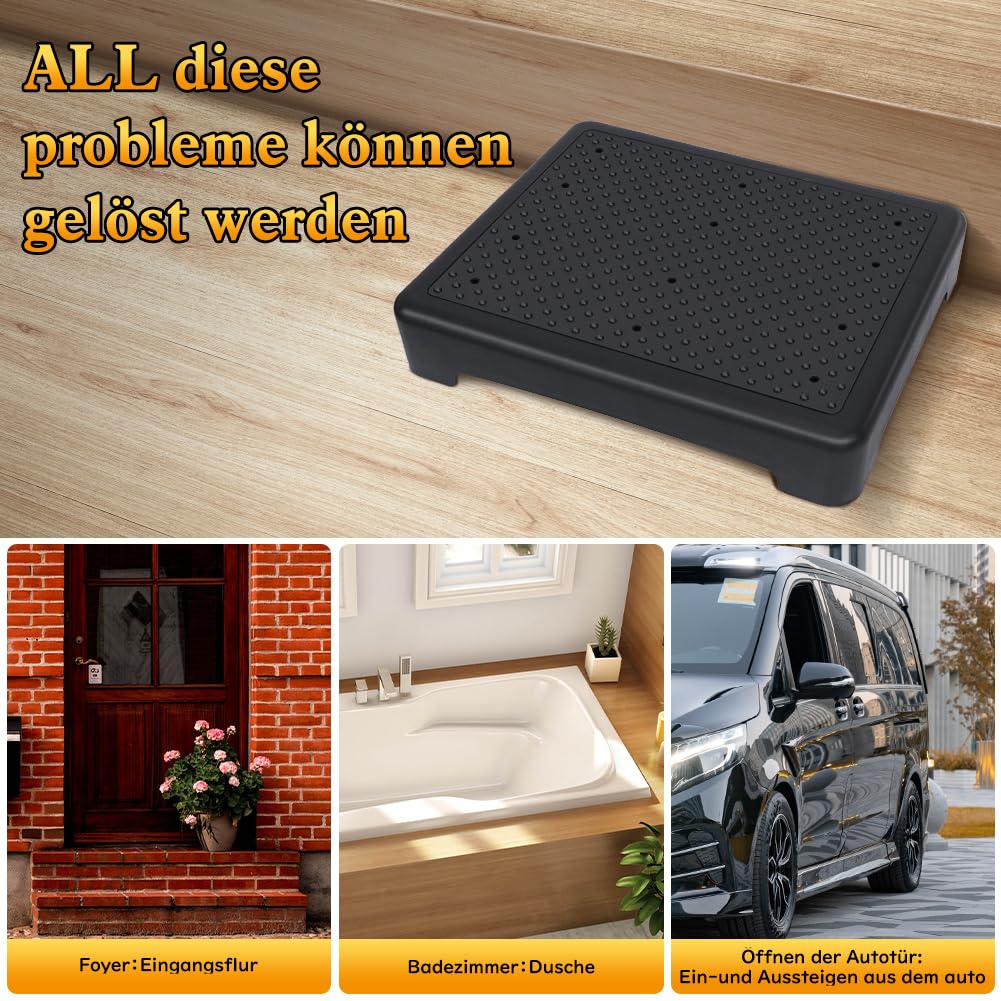 Opstaptrede voor binnen en buiten, antislip halftrede, belastbaar tot