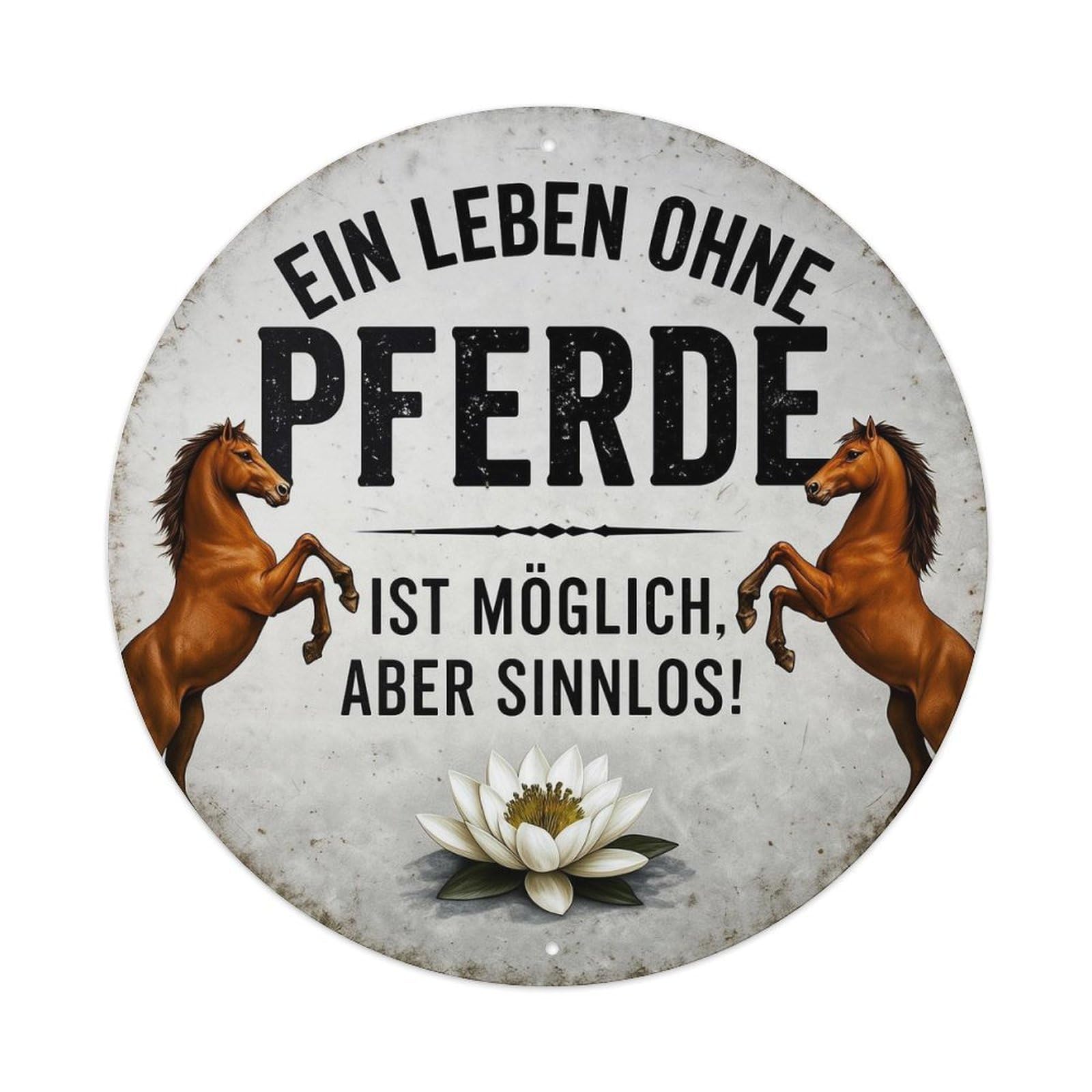 Without Horses Is Possible But Meaningless Metal Tin Sign Plaque