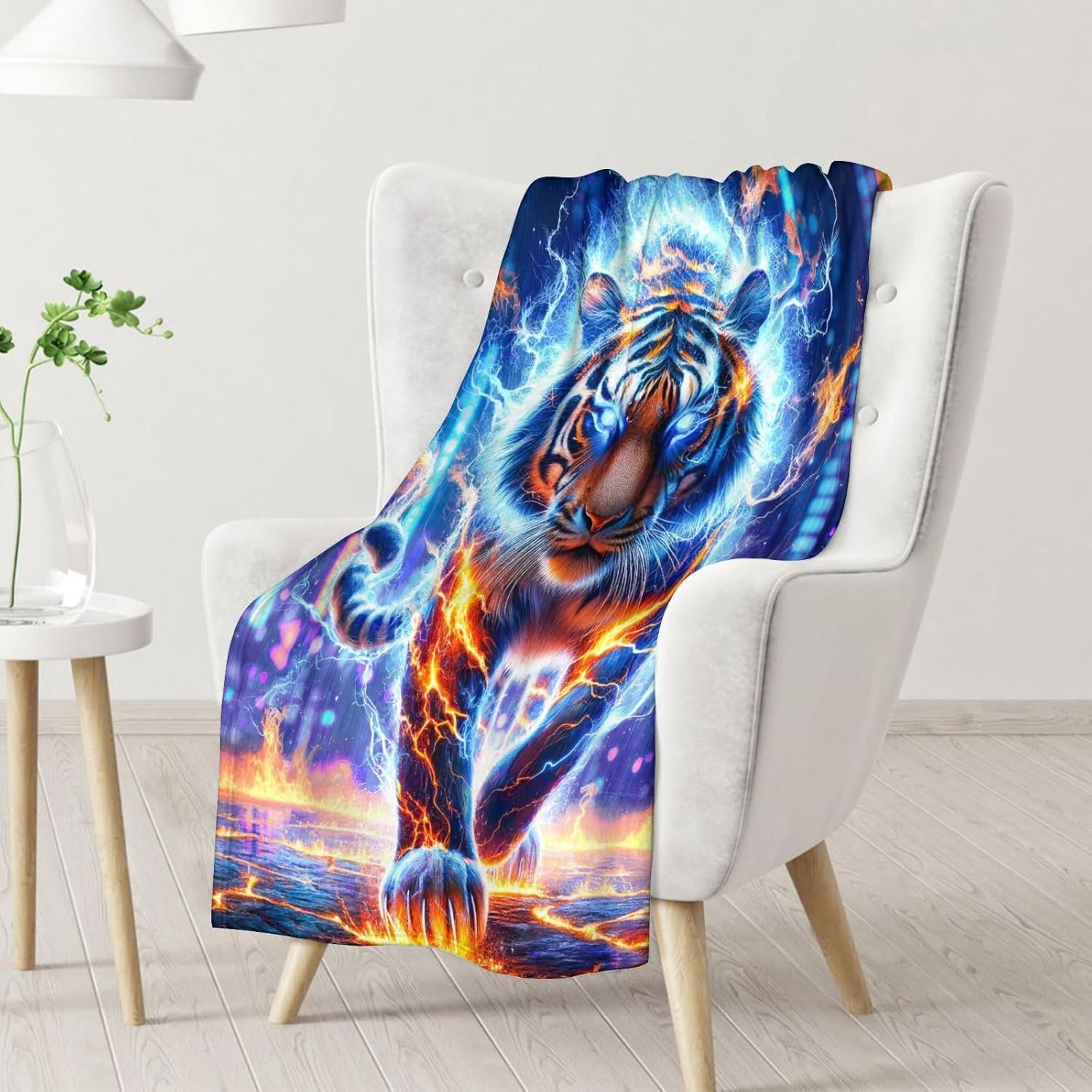 Tiger Blanket Gift - 50" x 60" Teens Cozy Plush Throws for Bed, Couch, Living Room