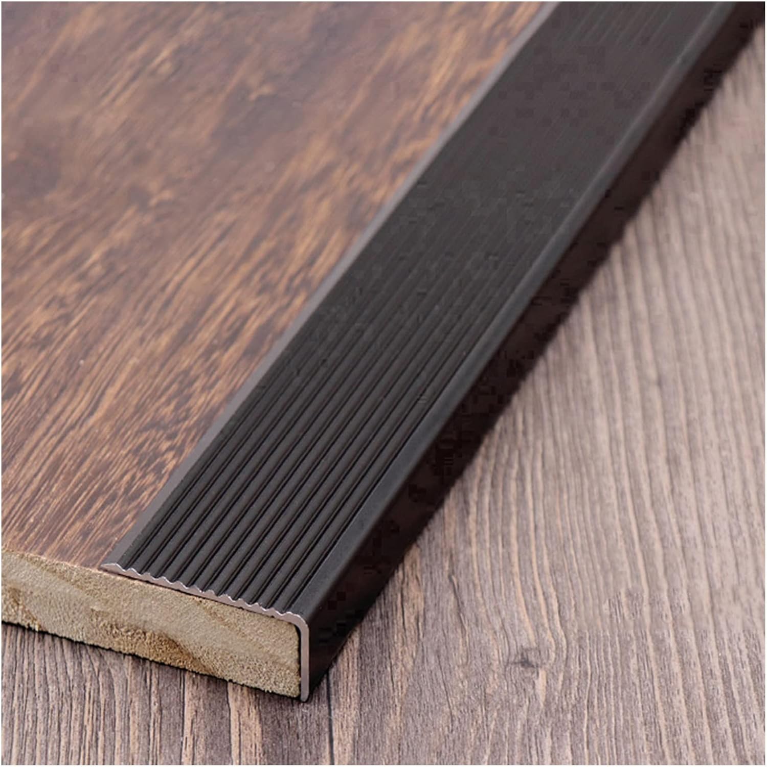 Black Stair Nosing Edge Trim, L Shape Non Slip Step Tread