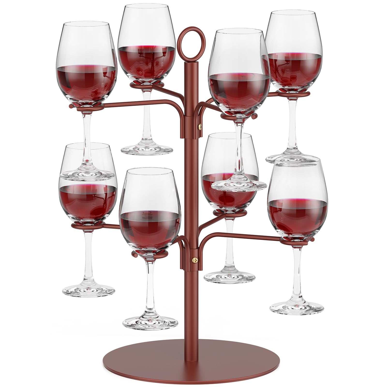 TJ.MOREE Drinks Tower per 8 bicchieri - Aperol Tree, albero porta cocktail - regalo di compleanno per donne, regalo Aperol, aperitivo Sarti Rosa, supporto per albero cocktail, torre champagne