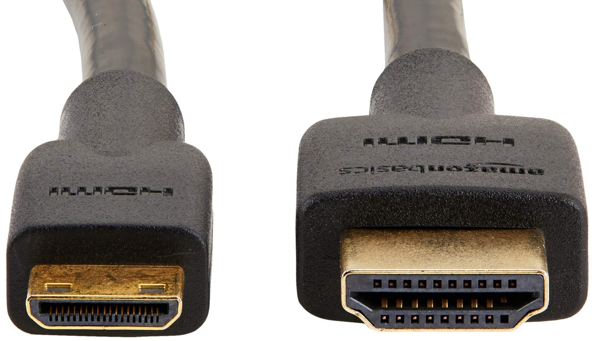 Amazon Basics Câble mini HDMI (source) vers HDMI (écran) haute vitesse, 1.8 m, noir