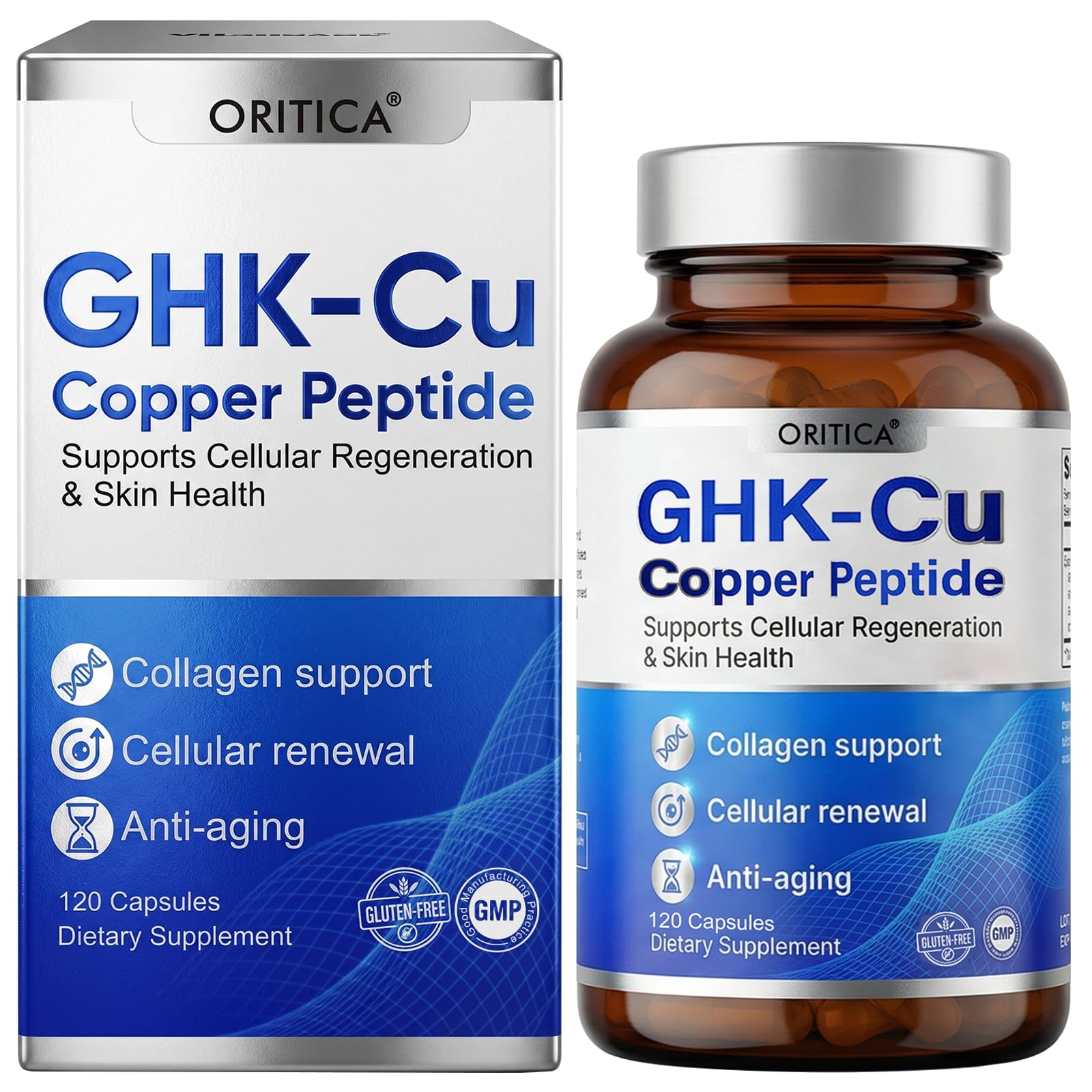 GHK-Cu Kupferpeptid Kapseln, 120mcg Hochabsorbierbare Formel