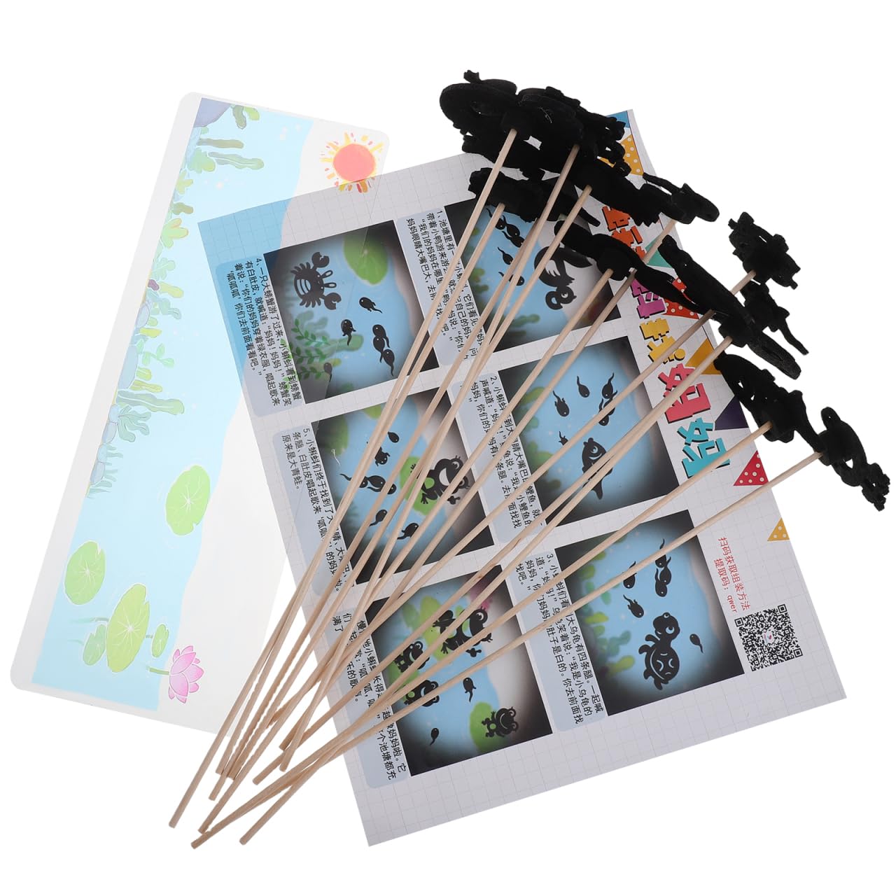 HANABASS Preschool Chinese Shadow Puppet Set Paper Craft for Kids Educational Storytelling and Performance Area - Image 4